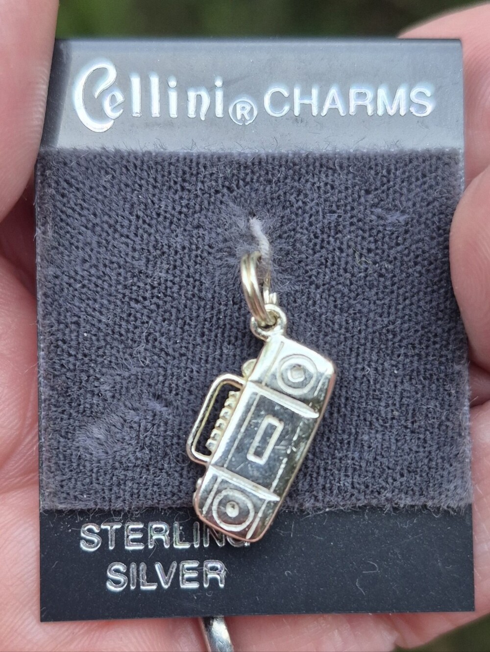 Boombox Radio Sterling Silver 925 Cassette Tape Player Vintage Charm